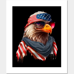 4th of July Bald eagle design Posters and Art